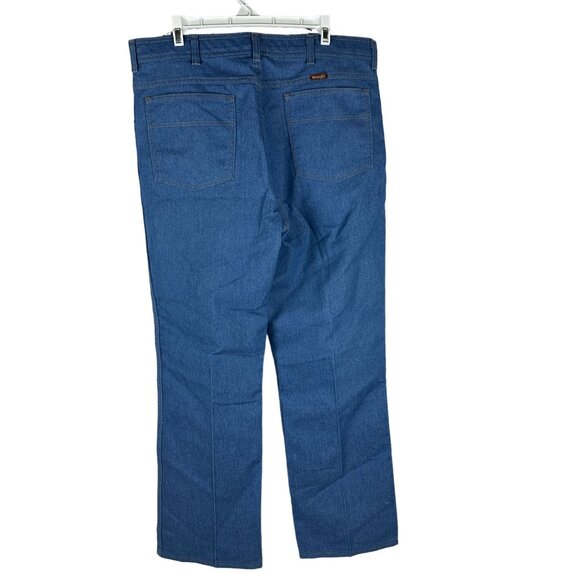 Wrangler Men's Blue Denim Jeans 38x30 Regular Fit - Picture 2 of 5